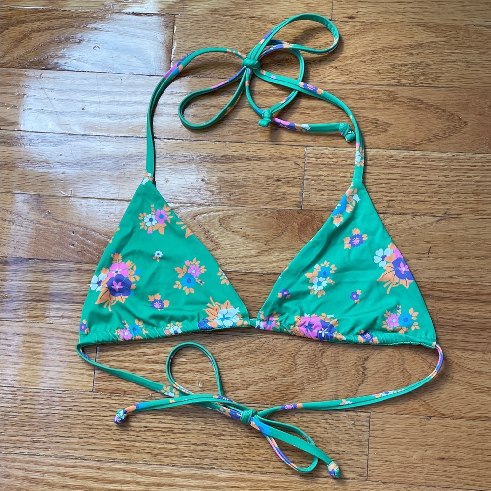 Frankie’s Bikinis Meadow Triangle Bikini Top